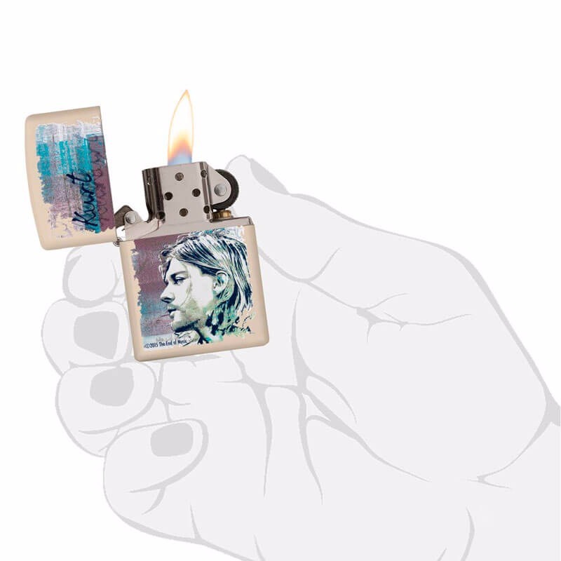 isqueiro zippo 29051 classic kurt cobain creme com fluido. Carregando zoom.