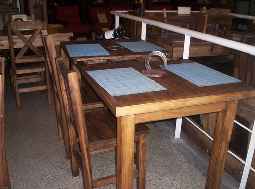J comedor mesa extensible 1,20/1,70 c/4 sillas rústica campo ... Imagenes de living comedor rusticos