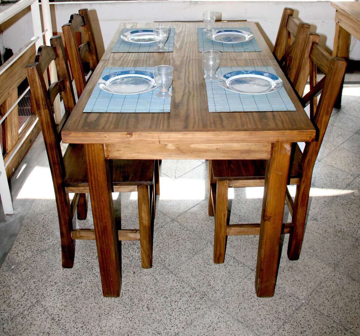 J Comedor Mesa Extensible 1,40/1,90 C/4 Sillas Rústica Campo ... J Comedor Mesa Extensible 1,40/1,90 C/4 Sillas Rústica Campo ...