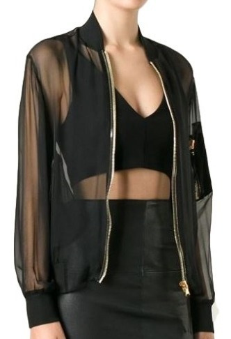 jaqueta bomber transparente