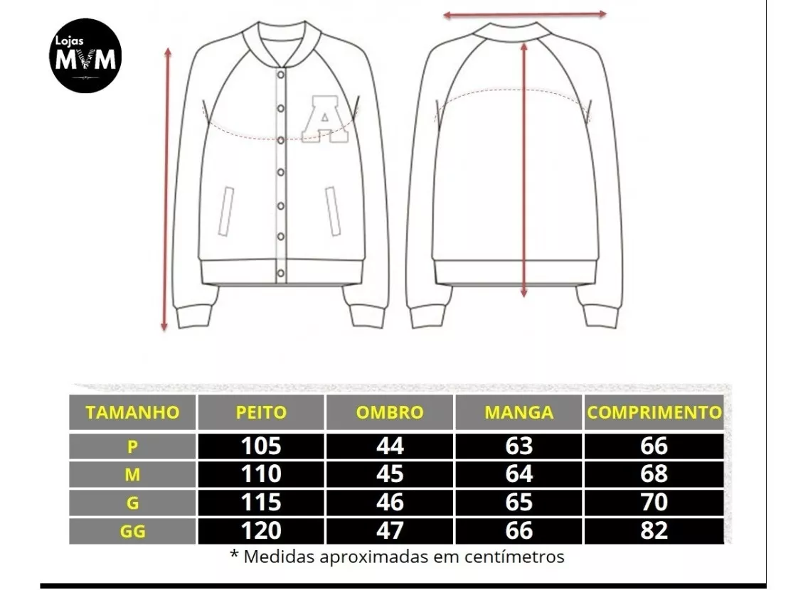 jaqueta universitaria masculina