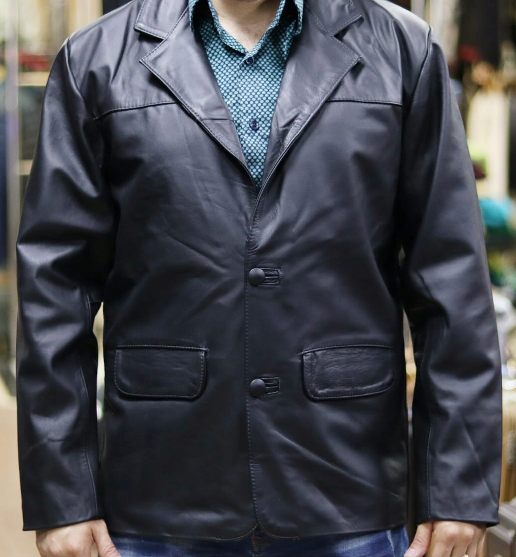 jaqueta de couro verdadeiro masculina