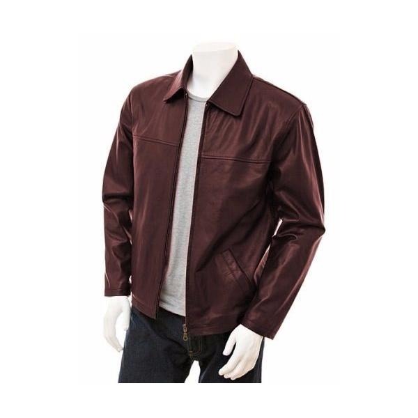 jaqueta de couro legitimo masculina marrom