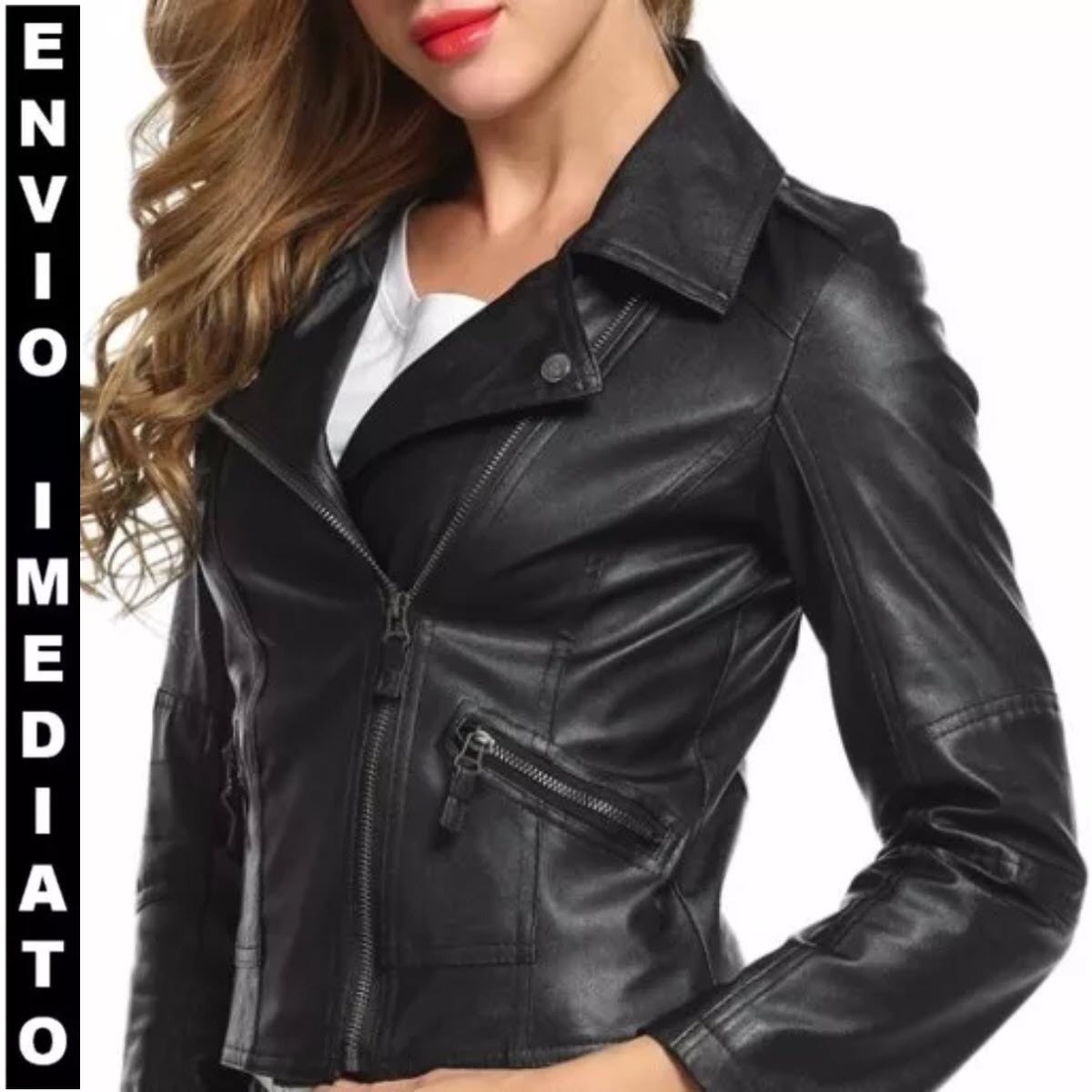 jaqueta de couro feminina moto
