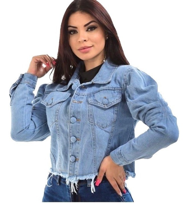 jaqueta jeans branca feminina mercado livre