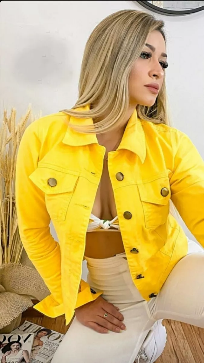 jaqueta feminina amarela