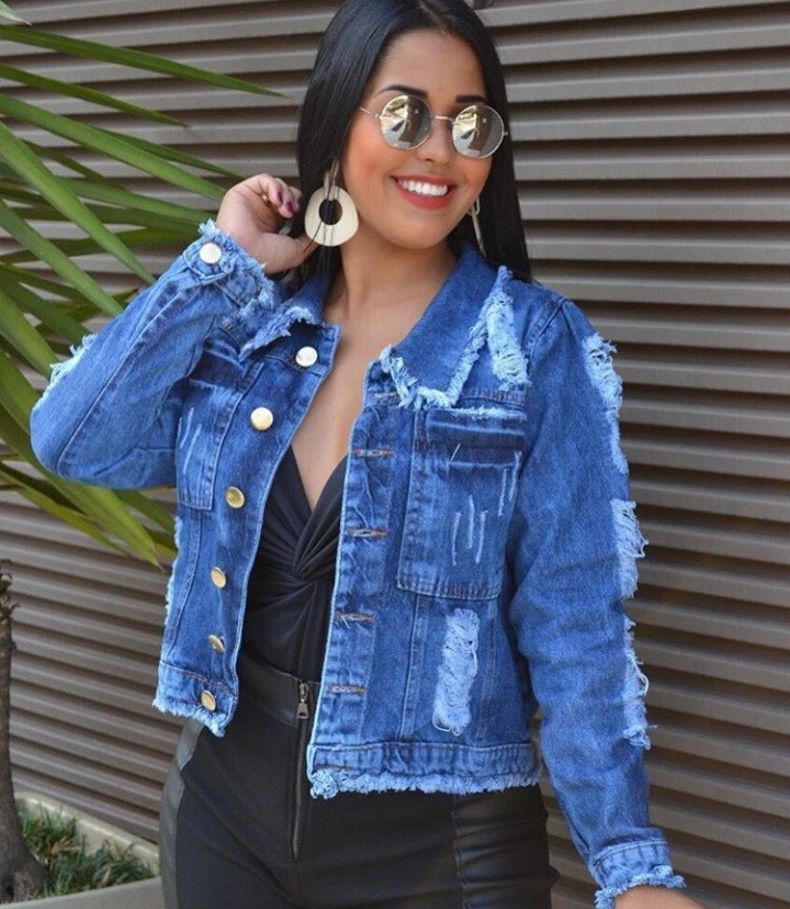jaqueta jeans feminina no mercadolivre