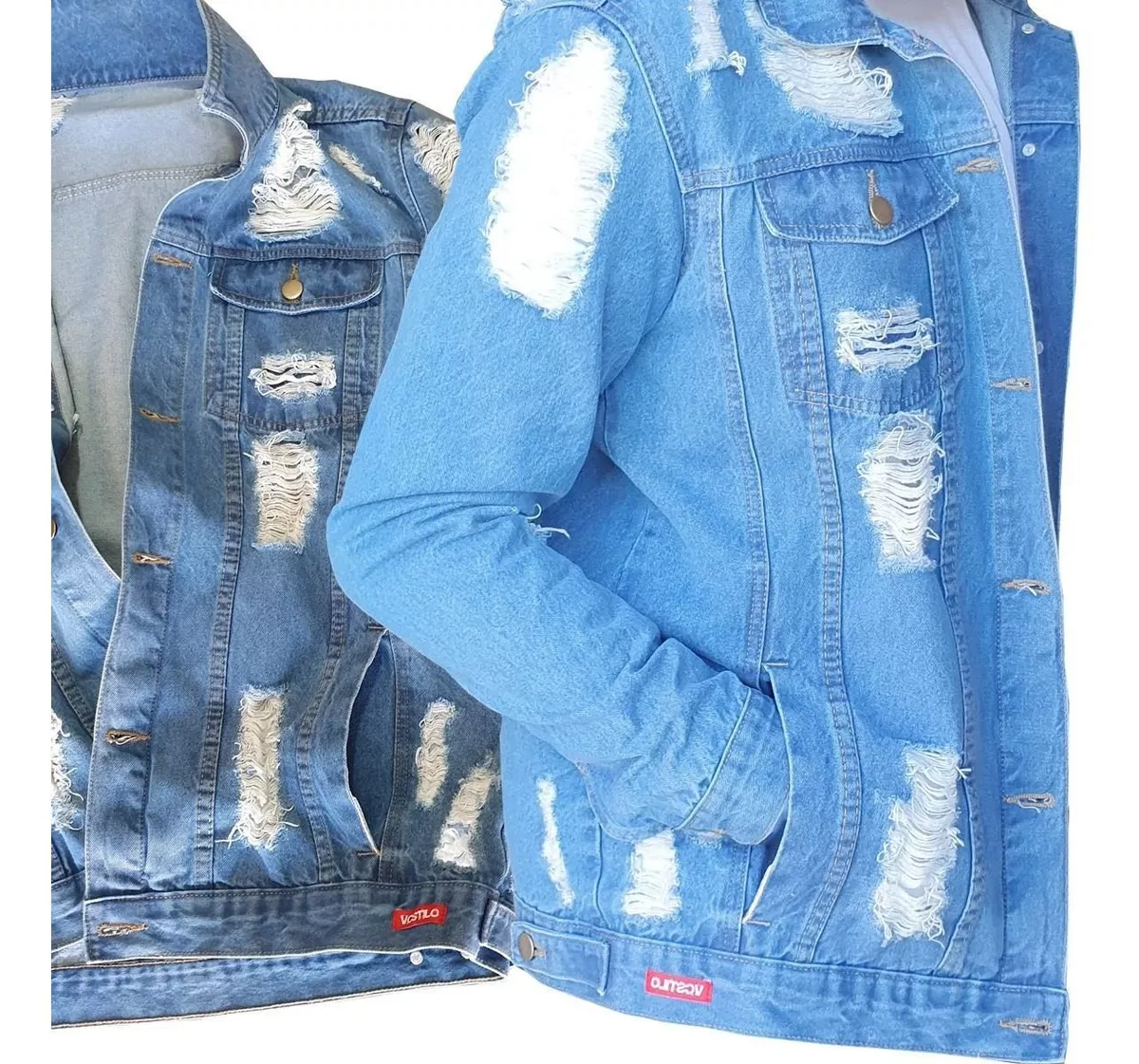 jaqueta de frio jeans