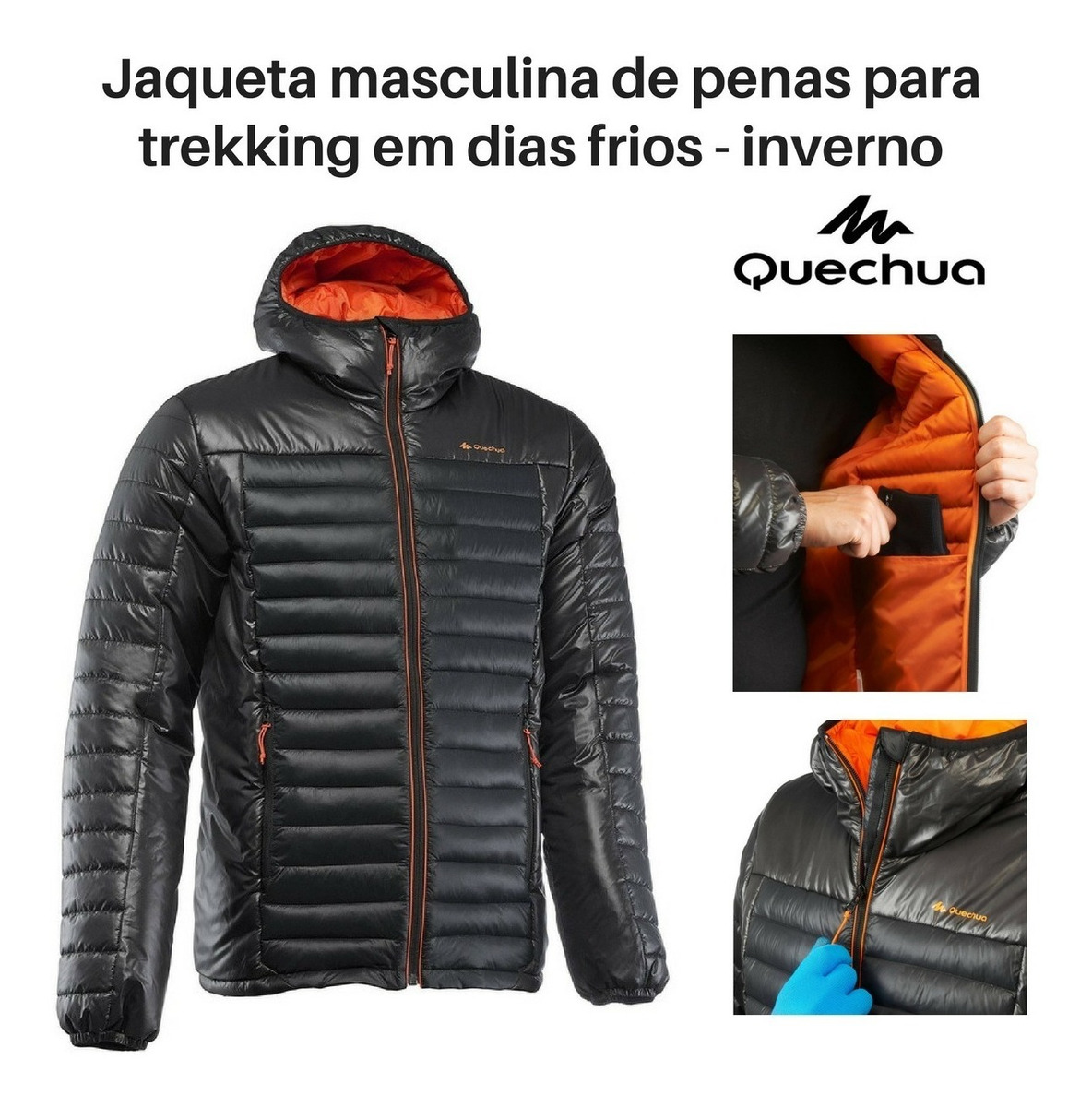 jaqueta masculina de trekking trek900