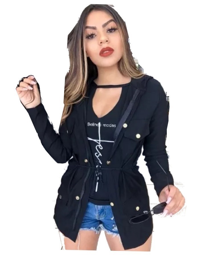 jaqueta parka feminina plus size