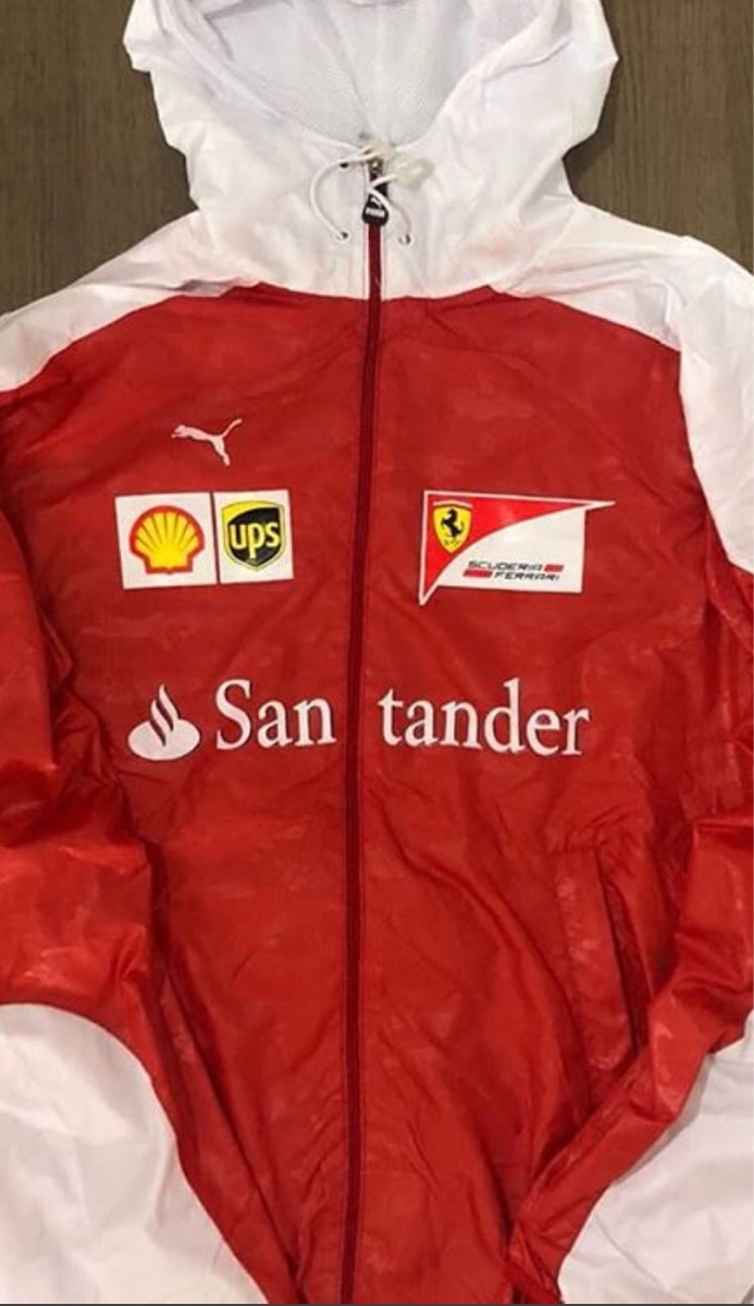 jaqueta santander ferrari replica