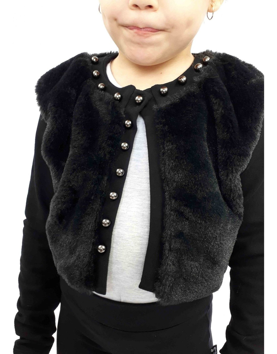 jaqueta preta infantil feminina