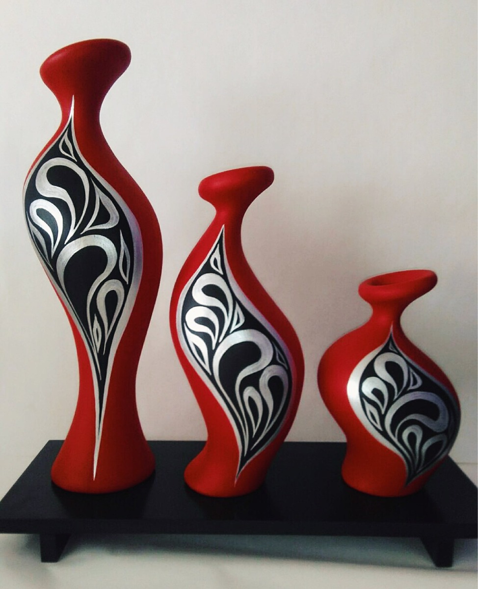Jarrones Decorativos Rojos