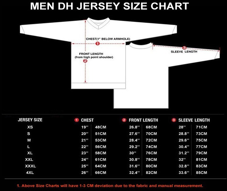 Fox Mtb Jersey Sizing Chart