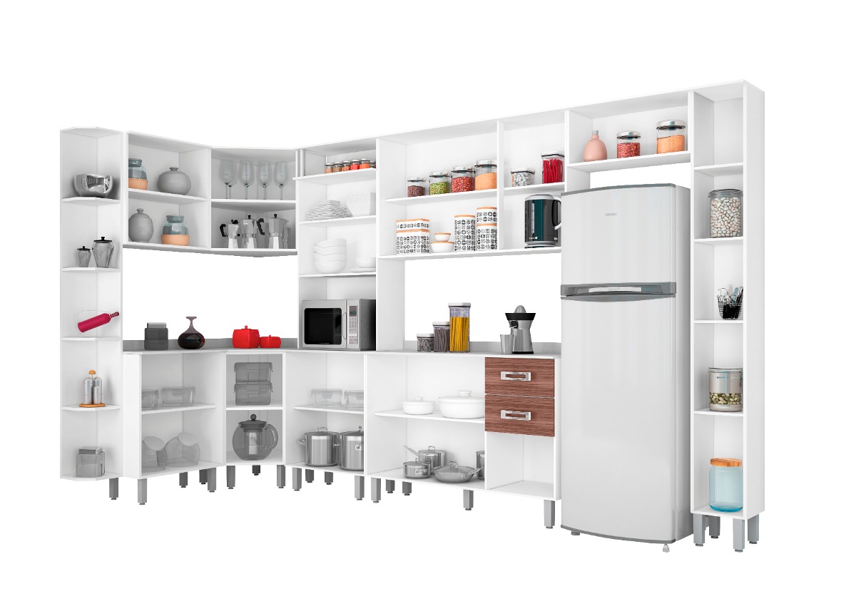 Jogo Cozinha Completa Modulada 10 Pe As Cinza Preto Poliman R Jogo Cozinha Completa Modulada 10 Pe As Cinza Preto Poliman R