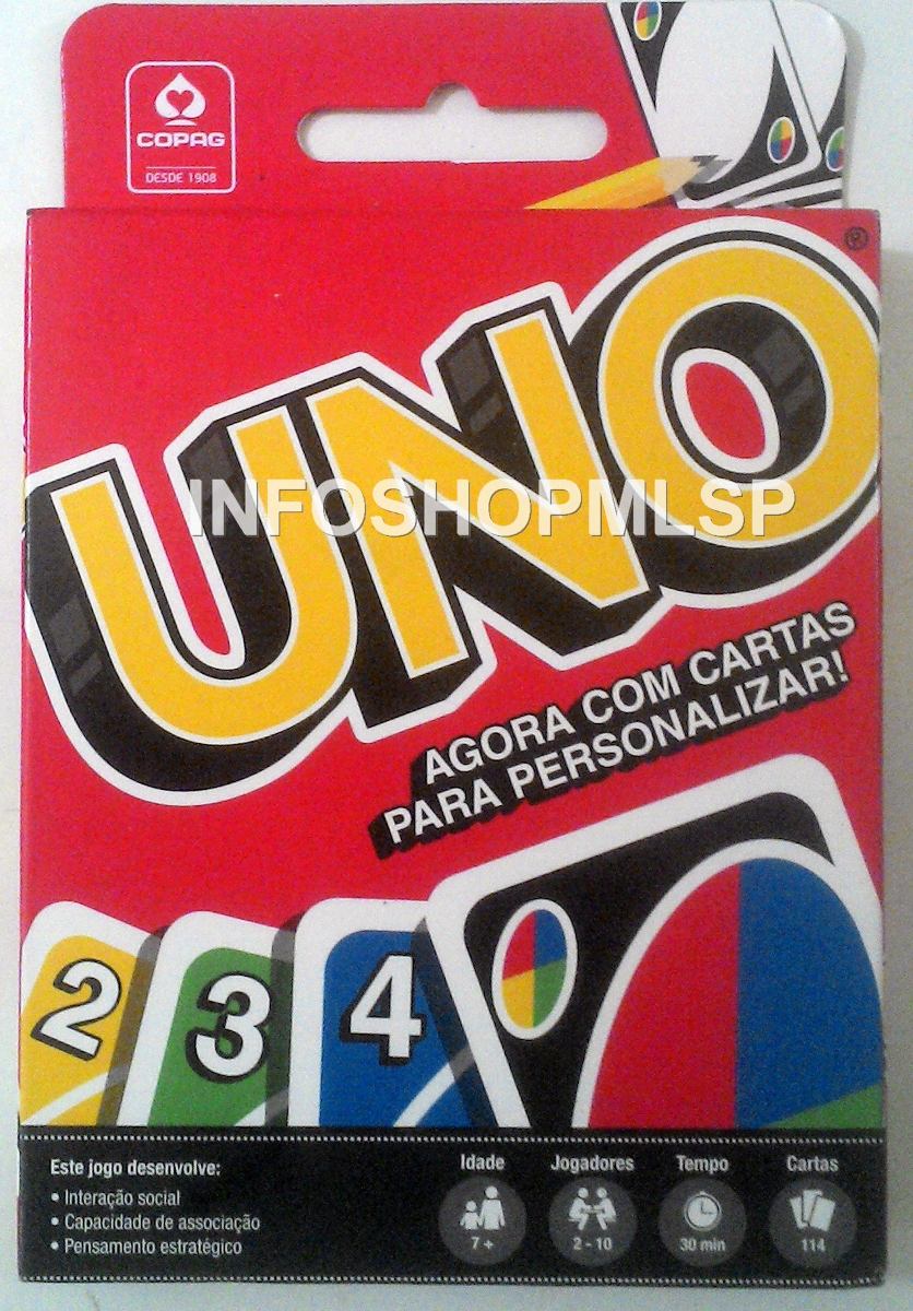 Jogo De Carta Uno Copag Mattel - Original / Lacrado - R 