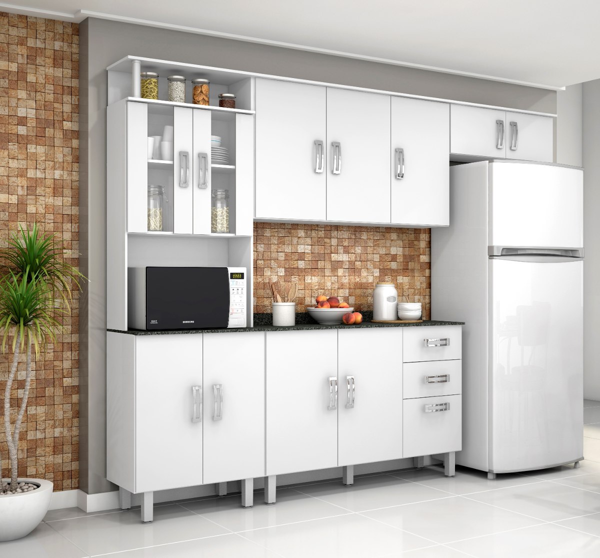 Jogo De Cozinha Completa Sui A 4 Pe As Branco Poliman R 569 00 Jogo De Cozinha Completa Sui A 4 Pe As Branco Poliman R 569 00