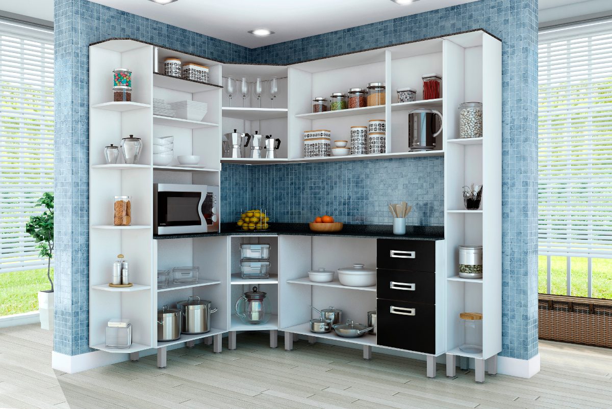 Jogo De Cozinha Modulada Completa 7p S Branco Preto Poliman R Jogo De Cozinha Modulada Completa 7p S Branco Preto Poliman R