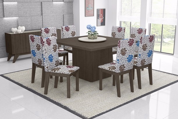 Jogo De Mesa Acácia Sala De Jantar Com 8 Cadeiras R$ 1249,00 em Jogo De Mesas Para Sala De Jantar ~ Jogo De Mesa Acácia Sala De Jantar Com 8 Cadeiras R$ 1249,00 em