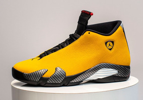 jordan retro 14 negro con amarillo