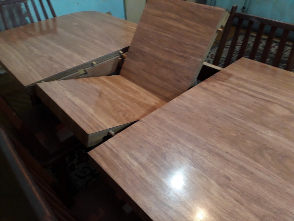 Juego Antiguo De Mesa Extensible + 6 Sillas Para Comedor - $ 7.500 ... Juego Antiguo De Mesa Extensible + 6 Sillas Para Comedor - $ 7.500 ...