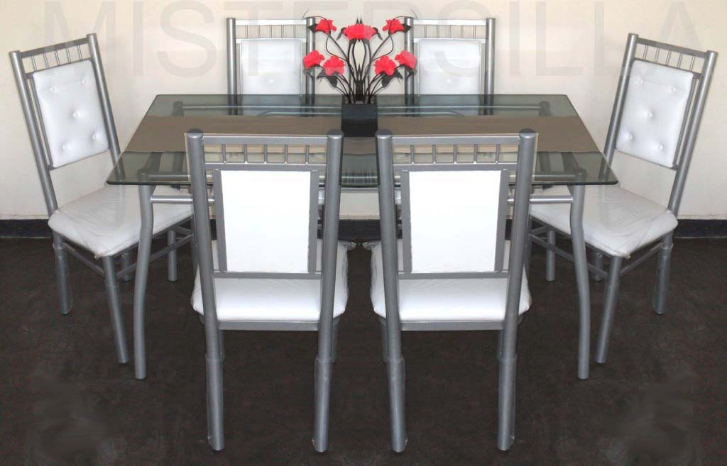Juego Comedor 6 Sillas Imperiales + Mesa Vidrio Rect 160x80 ... Juego Comedor 6 Sillas Imperiales + Mesa Vidrio Rect 160x80 ...