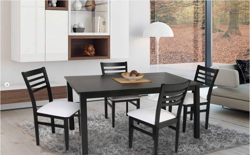 Juego comedor mesa 4 sillas madera paraiso hogar fabrica ... Mesa de 90 y sillas comedor