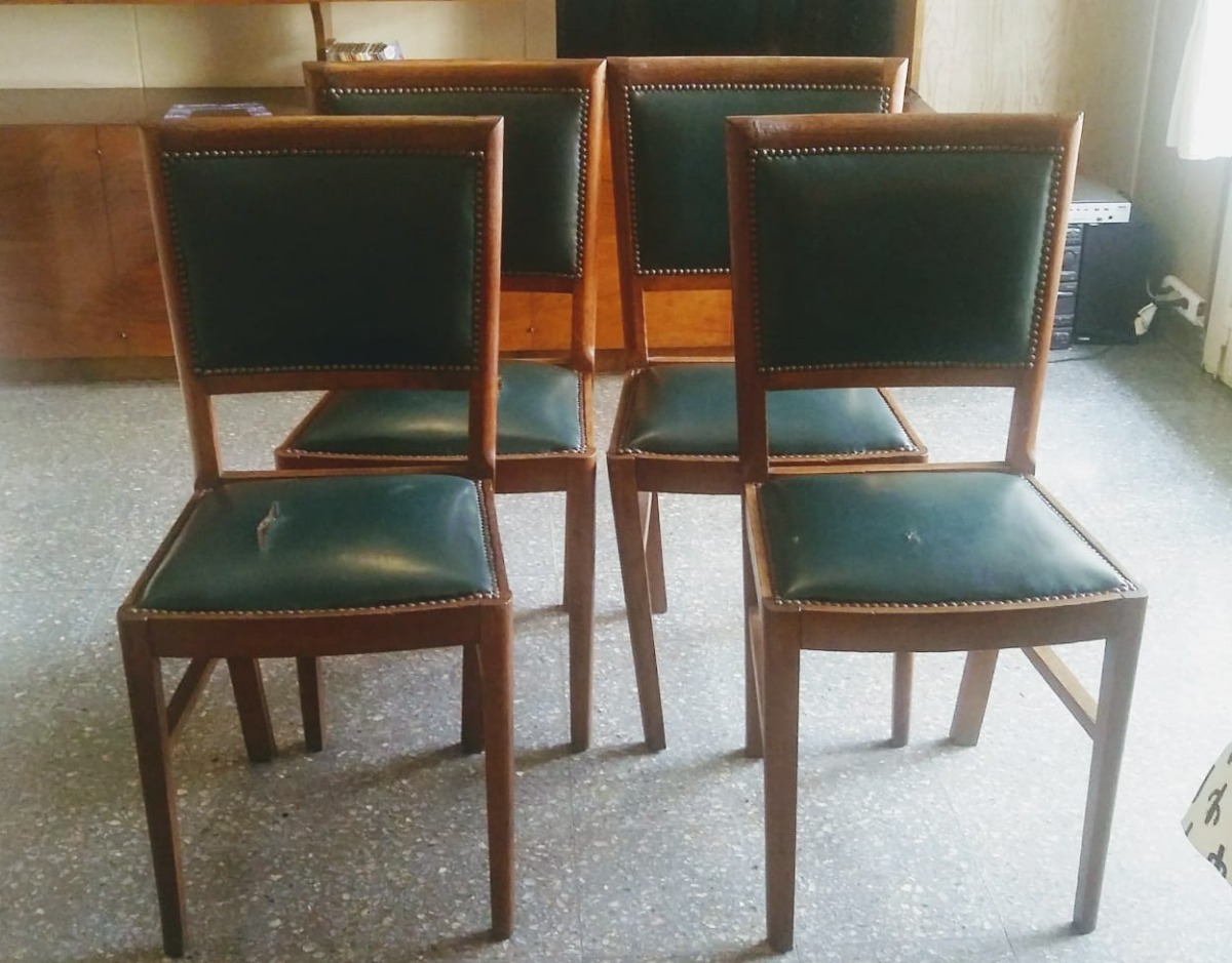 Juego De 4 Sillas De Roble Antiguas Recicladas Para Comedor ... Juego De 4 Sillas De Roble Antiguas Recicladas Para Comedor ...