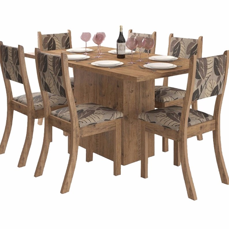 Juego De Comedor - 6 Sillas Tapizadas - Mesa - Madera - Lcm ... Juego De Comedor - 6 Sillas Tapizadas - Mesa - Madera - Lcm ...