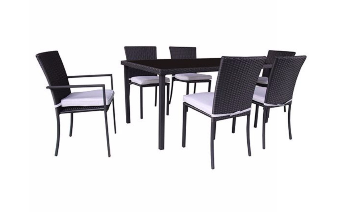 Juego De Comedor De Exterior 6 Sillas Rattan Y Aluminio - $ 34.990 ... Juego De Comedor De Exterior 6 Sillas Rattan Y Aluminio - $ 34.990 ...
