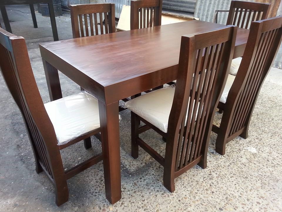 Juego de comedor mesa asia mas 6 sillas tapizadas 5.799,00 en ...