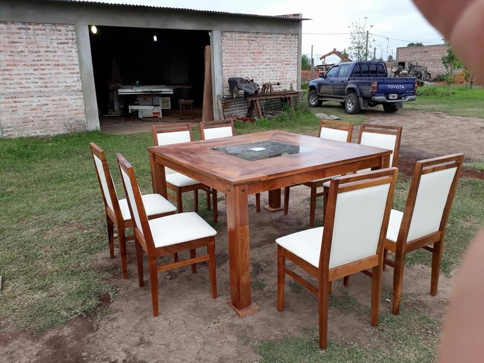 Juego De Comedor Mesa Cuadrada Con 8 Sillas - $ 32.000,00 en Mercado ... Juego De Comedor Mesa Cuadrada Con 8 Sillas - $ 32.000,00 en Mercado ...