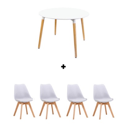 Juego De Comedor Mesa Redonda Blanca + 4 Sillas Tulip - $ 19.400,00 ... Juego De Comedor Mesa Redonda Blanca + 4 Sillas Tulip - $ 19.400,00 ...