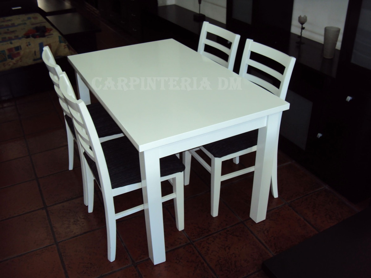 Juego De Comedor Moderno Mesa 107x75cm Y 4 Sillas Tapizadas ... Juego De Comedor Moderno Mesa 107x75cm Y 4 Sillas Tapizadas ...