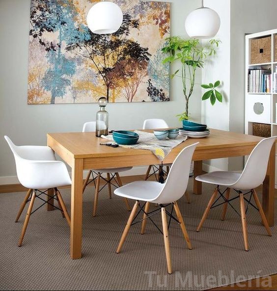 Juego De Comedor Moderno Mesa 140 X 80 + 4 Sillas Eames - $ 10.790 ... Juego De Comedor Moderno Mesa 140 X 80 + 4 Sillas Eames - $ 10.790 ...