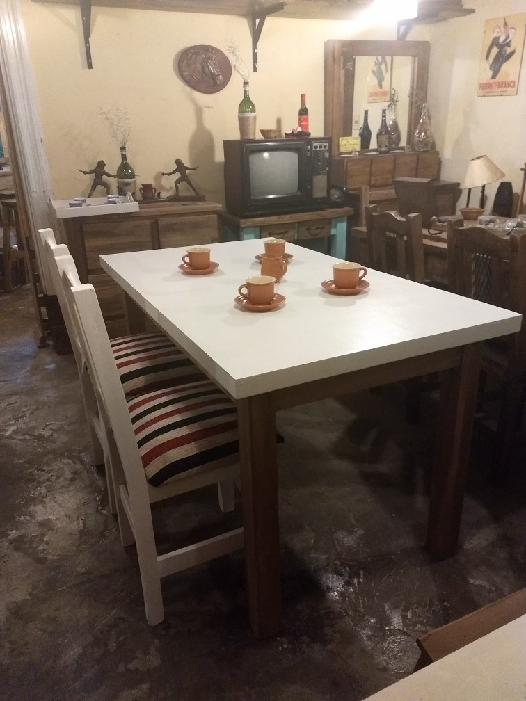 Juego De Comedor Rustico Moderno Vintage Blanco Combinado - $ 11.900 ... Juego De Comedor Rustico Moderno Vintage Blanco Combinado - $ 11.900 ...