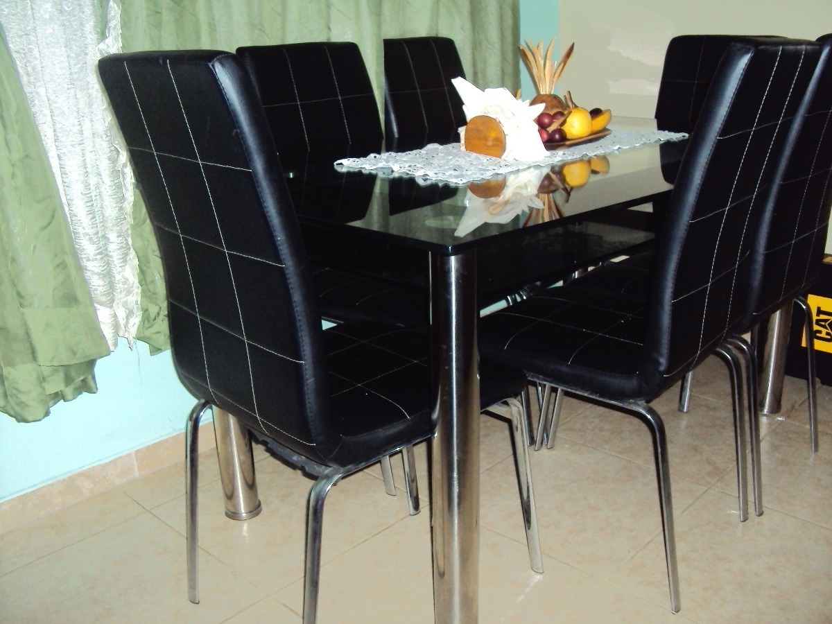 Juego De Comedor Vidrio Templado Como Nuevo 6 Puesto 180 Tru - Bs ... Juego De Comedor Vidrio Templado Como Nuevo 6 Puesto 180 Tru - Bs ...