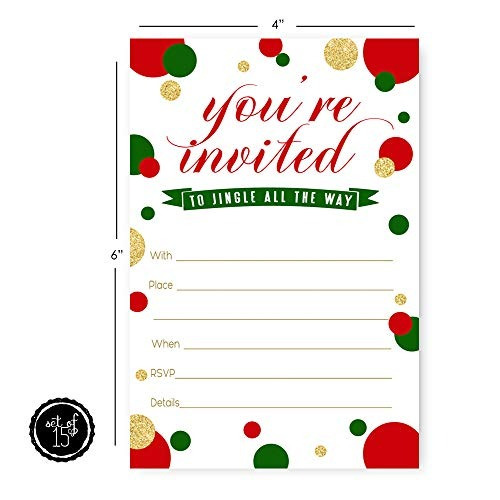 juego de invitaciones para la fiesta de navidad de jingle de invitacion para fiesta de navidad