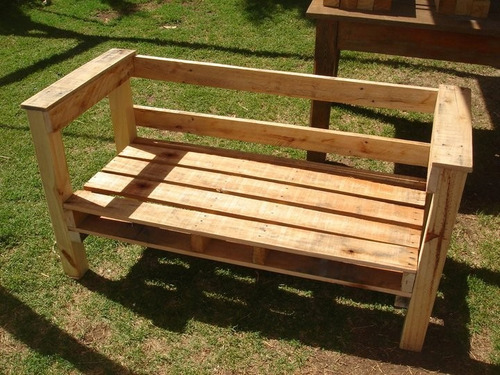 Juego de jardin, sillones mesita rusticos madera,tipo palet ...