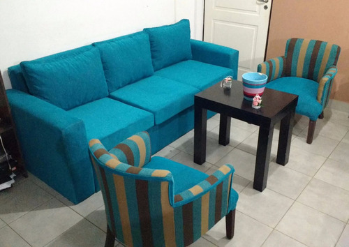 Juego de living sillon 3 cpos 2 sillas materas c/apoya brazo ... Sillas de juego de comedor con brazo
