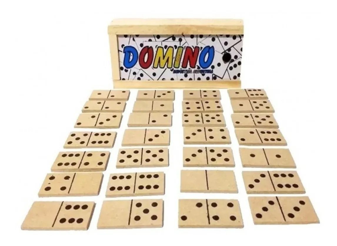 domino infantil madera