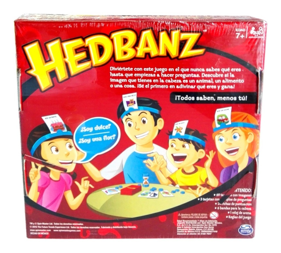 Juego de tarjetas de juego de adivinanzas SPINMASTER Hedbanz