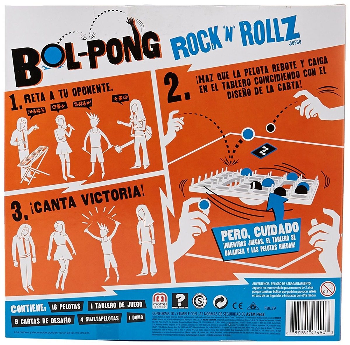 Juego De Mesa - Mattel Games - Bol Pong Rock N Rollz ...
