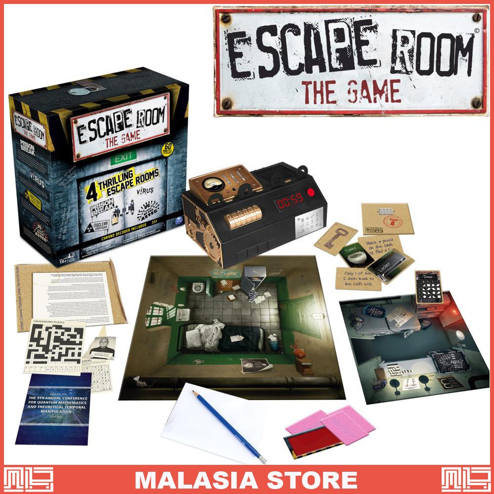 Juego De Mesa Scape Room MALASIA STORE | Juego De Mesa Sala Escape Room The Game Español Ingenio