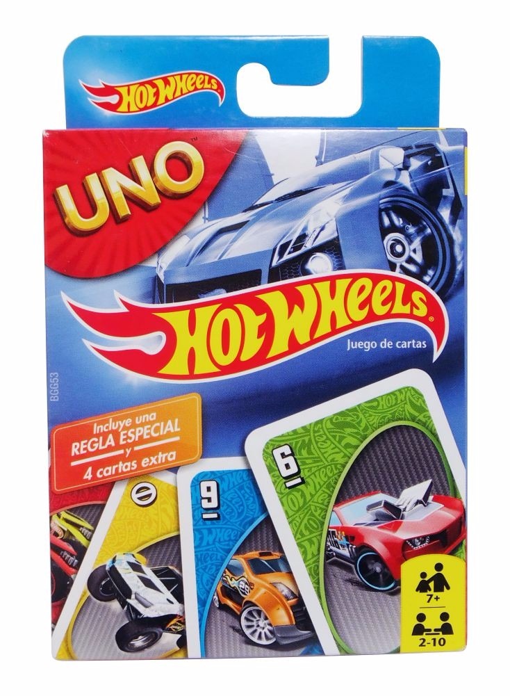 Juego De Mesa Uno Hot Wheels Cartas Mattel - $ 149.00 en Mercado Libre