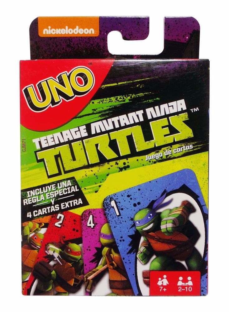 Juego De Mesa Uno Tortugas Ninja Cartas Mattel 59 00 En Mercado