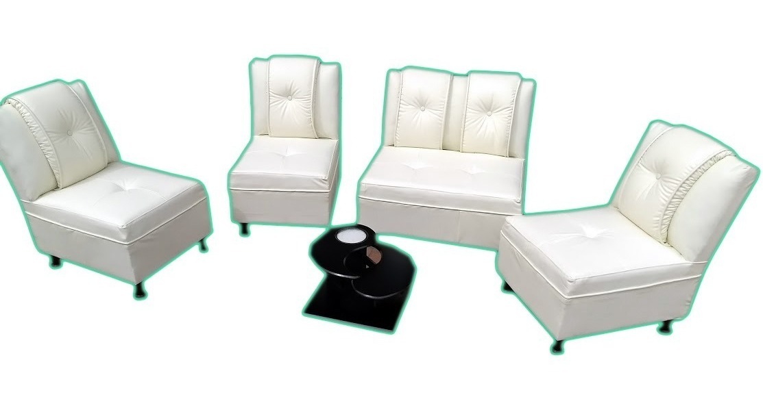 Juego De Sala Cubo En Cuerotex Con Mesa De Centro - $ 550.000 en