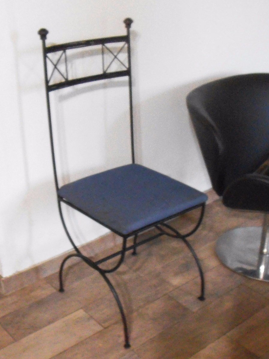 Juego De Sillas De Hierro Tapizadas Silla De Cocina Comedor ... Juego De Sillas De Hierro Tapizadas Silla De Cocina Comedor ...