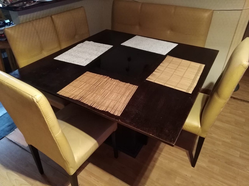 Juego Mesa Comedor Cuadrada 120x120 + 6 Sillas .oferta ... Juego Mesa Comedor Cuadrada 120x120 + 6 Sillas .oferta ...