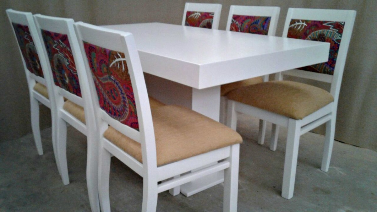 Juego Mesa Comedor Moderno Con 6 Sillas Tapizadas Hot Sale ... Juego Mesa Comedor Moderno Con 6 Sillas Tapizadas Hot Sale ...